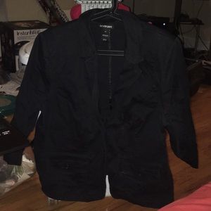 Lane Bryant Black Poplin Blazer sz 22